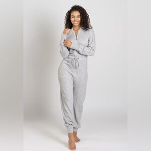 Rivet Utility Maven Jumpsuit Heather Gray French Terry One Piece Loungewear